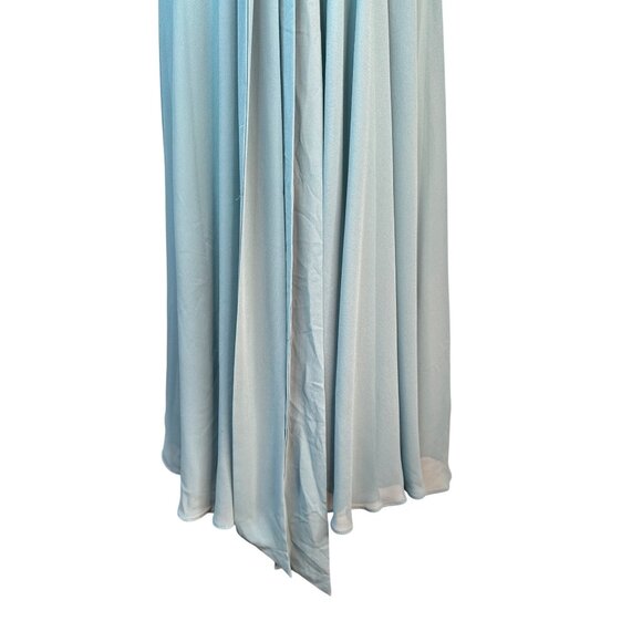 NWT Ever Pretty Large Light Blue Halter Chiffon Midi Dress - Picture 9 of 16